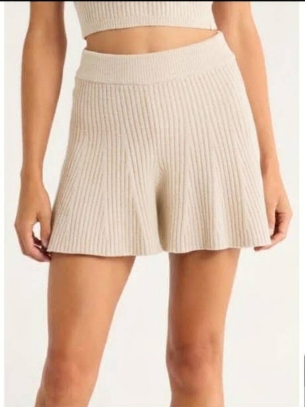 UGG Jodee Short Lite High-Waist Knit Shorts In Sand, NWT